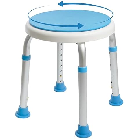 Adjustable Swivel Shower Stool Seat Bench Cover