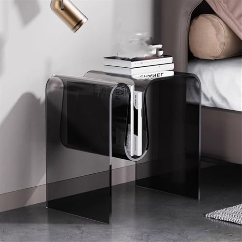Acrylic Sofa Side Table Transparent End Table Clear Acrylic Accent Tables Bedside Tables for Living Room Balcony Space Saver(Clear) - Image 6