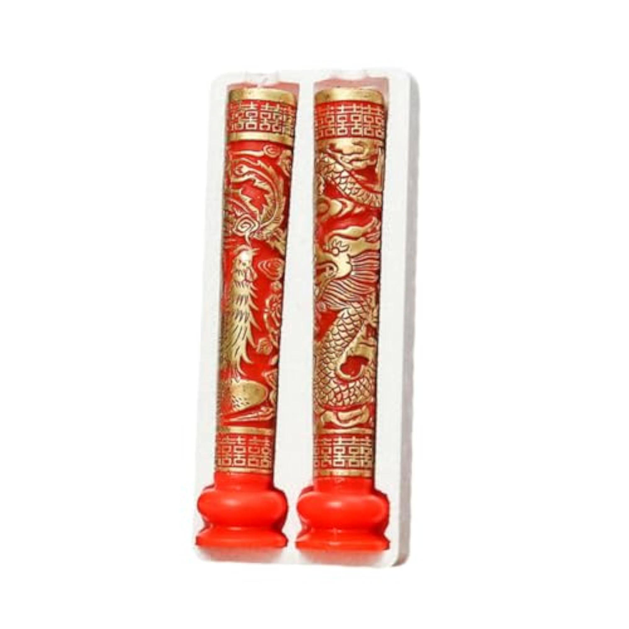 Chinese Wedding Candles Dragon Phoenix Decorative Candle Adornments