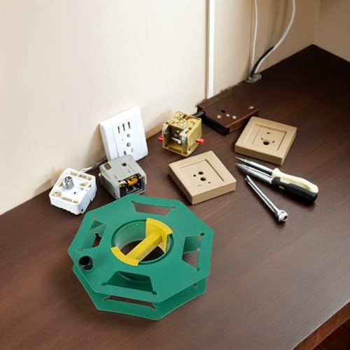 Carrete de cable eléctrico en plástico PP resistente y ligero color verde 7