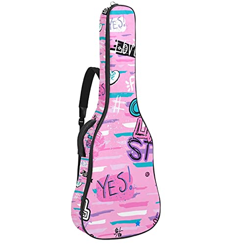 Housse guitare acoustique 106cm sac dos rembourré antichoc basse folk classique