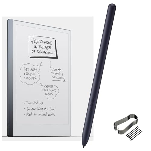 Marker Pen for Remarkable 2 Replacement Pen Compatible with Remarkable 2 Tablet Notebook, No Charging Needed, Enhance Your Digital Experience with Free Pen Tips/Nibs(Black)