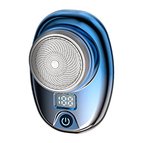 Mini Electric Razor For Men,Mini Shaver Portable Electric Waterproof Shaver,Pocket Portable Electric Shaver, Men's Foil Shavers Usb Rechargeable Shaver (Gradual Blue) #TOP1