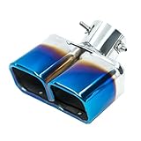 マフラーカッター に適用マツダ CX-80 KL系 2024年9月～ マフラーカッター マフラー カッター マフラーカッター 軽自動車 オーバルステンレス製 テールスロート 排気管 軽自動車 乗用車 外装パーツ ツ簡単取付 車の排気 排気管 テールスロート装飾アクセサリー 車 カー(青,四角)