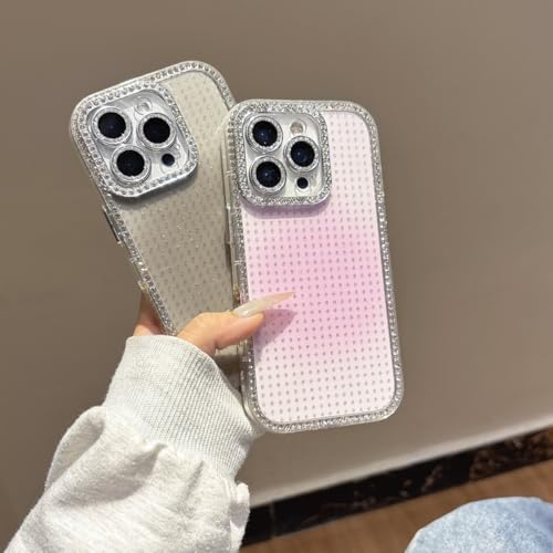 Coque antichoc iPhone 13 strass avec protection d'objectif luxe bleu