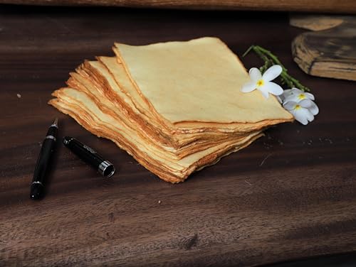 Papel de acuarela de algodón hecho a mano con borde de cubierta 200g 6