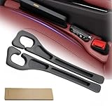 KASHENGMK Car Seat Gap Filler – Silicone Side Gap Blocker Prevents Phone, Keys & Wallet from Falling (2-Pack, Black)
