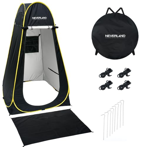 NEVERLAND Pop up Privacy Shower Tent - Portable Changing Shower Tent, Dressing Room, Bathroom, Outdoor Rain Shelter for Camping, Hiking, Beach