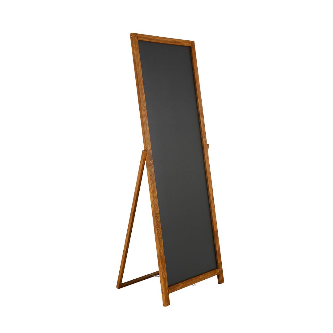 Danieli - Lavagna Cavalletto con Superficie Reversibile - Lavagna Nera Magnetica e Scrivibile e Cavalletto in Legno per Bar e Locali (44 x 137)