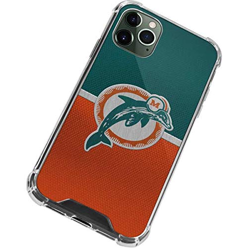 Skinit Clear Phone Case Compatible with iPhone 12 Pro - Officially Licensed NFL Miami Dolphins Vintage Design