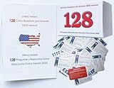 US Citizenship Flash Cards 2026-128 USCIS Civics Questions & Answers, Civics Test Flash Cards Bilingual...