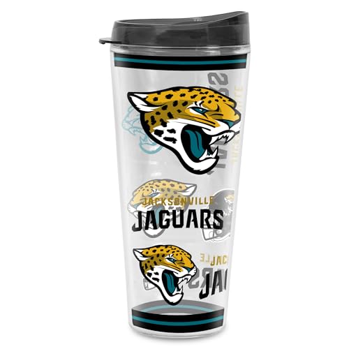 Image of Rico Industries NFL Football Jacksonville Jaguars Double Wall 20oz Tritan Tumbler