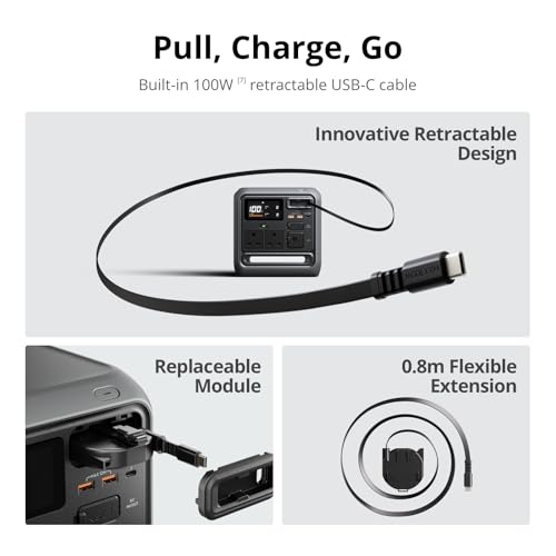 DJI Power 1000 Mini Portable Power Station, 1008Wh LFP Battery, Compact Size, 1000W Max Output, 0-80% Recharge in 58 Mins, Built-in Car Charger & MPPT Module, Electric Generator for Home, Camping