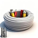 LETONDA 1PCS 100ft/30m Integrated BNC Video Power Cable Extension. Ideal for Security Cameras, CCTV, Surveillance, and DVR System installations