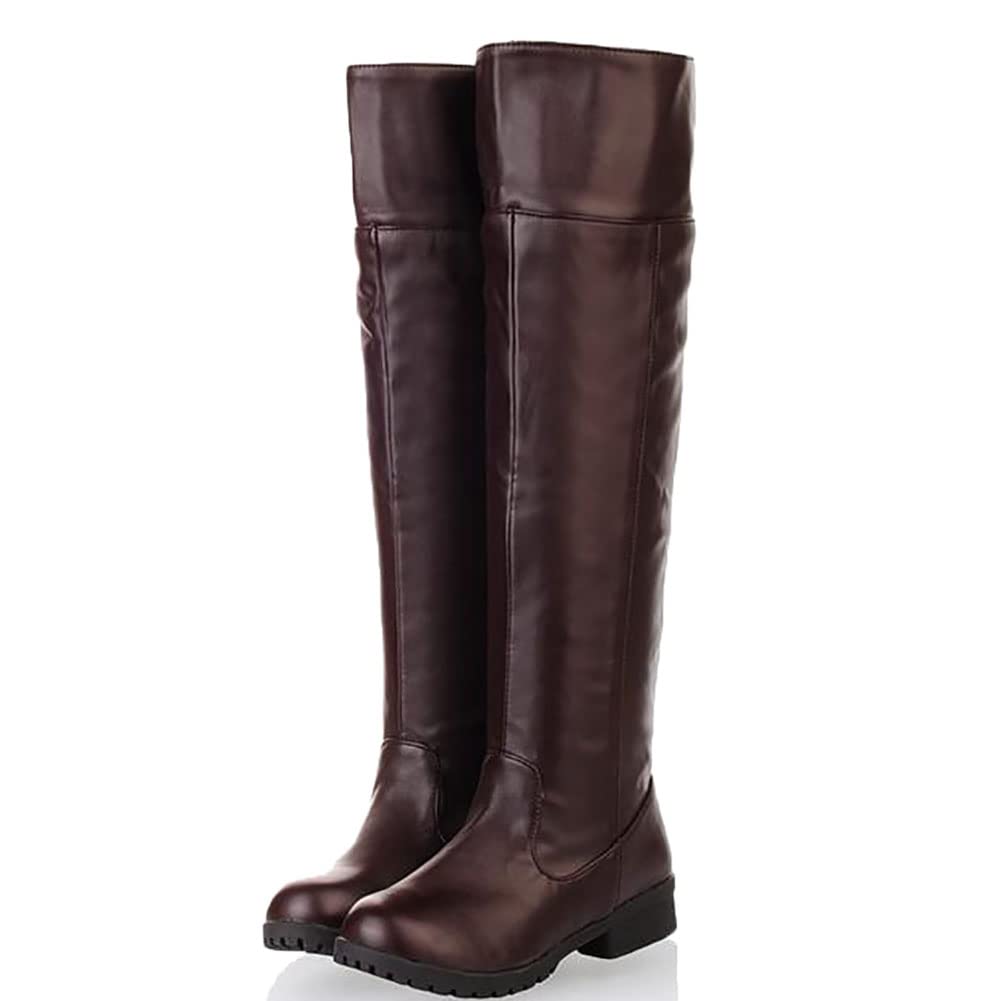 Han shan Cosplay Boots Shoes Unisex Knee High Riding Boots Leather Tall Boots