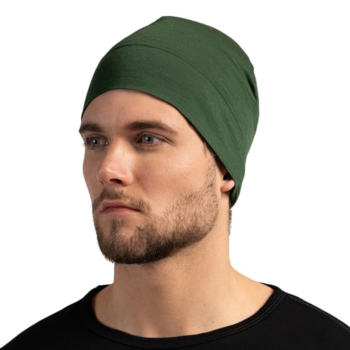 Bonnet souple homme mérinos contre le froid et les démangeaisons du cuir chevelu
