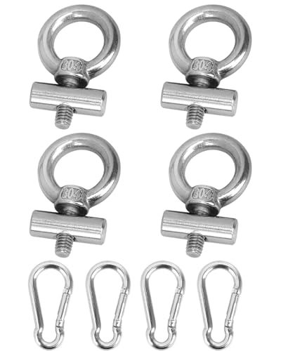 BNREOZA 8 piezas de ganchos para rieles, ganchos de acero inoxidable de 6mm para toldos, ganchos para rieles con hebillas de montañismo, accesorios para rieles de caravanas, autocaravanas,camping