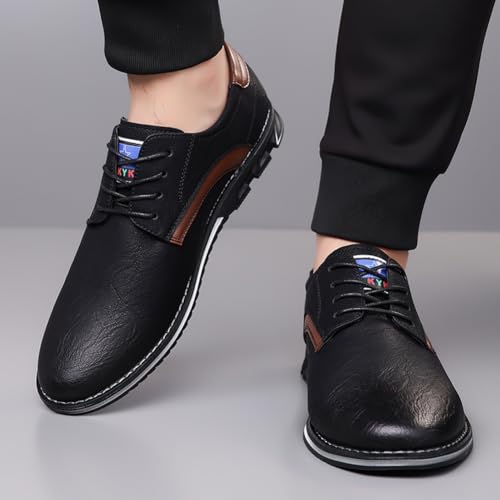 Image of Men's Premium Stylish Oxford Shoes Casual Lace Up Walking Business Driving Dress Shoes