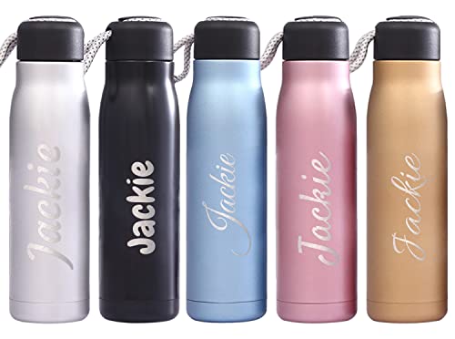 AIPNIS Custom Name Engraving Stainless Steel Water Bottle,Sports Bottle Personalized Gifts Lnsulated Travel Mug - Design Your Water Bottle