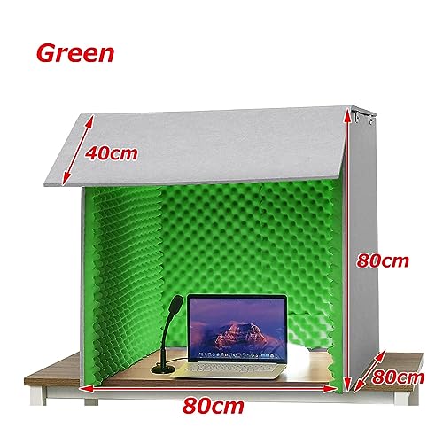 WORDFUN Booth portátil para grabación vocal, caja de aislamiento acústico, escudo absorbente para micrófono, estudio de grabación de sonido miniatura 2
