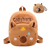 FOSDICK Capibara Zainetto Asilo Bambino Carino Zaino Asilo Bimbo Capibara Peluche Zaino Materna Bambino Cartone Animato Animali Zainetti per Bambini Kawaii Zainetto Bambino con Piccolo Portamonete