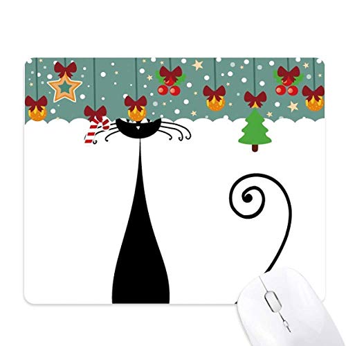 Tapis de souris en caoutchouc noir motif chat tapis souris ordinateur portable