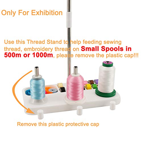 Light Weight Thread Stand - 3 Spools Holder For Domestic (Home-Base) Embroidery And Sewing Machines - Four Colors For Choices - White #TOP2