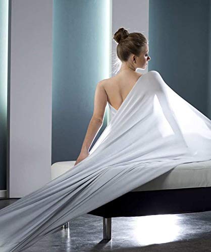 fleuresse Premium Jersey-Elasthan Spannbettlaken - alle Größen und viele Farben - Comfort XL 180x200 cm Apfelgrün