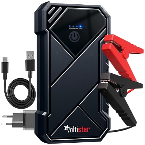 Voltistar - Démarreur de voiture 8 000 mAh intelligent jusqu'à 5 l essence et 3 l diesel