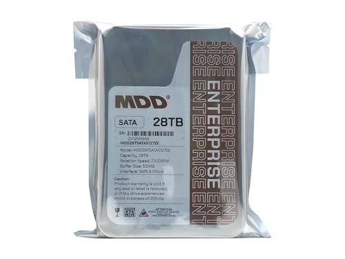 Image of MDD (MDD28TSATA51272E) 28TB 7200RPM 512MB Cache SATA 6.0Gb /s 3.5inch Internal Enterprise Hard Drive - 5 Years Warranty (Renewed)