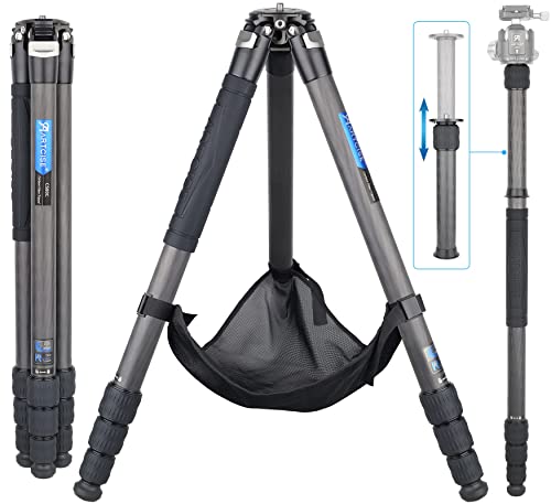32.5mm Lightweight Compact Carbon Fiber Tripod with Stone Bag 10-Layer Carbon Heavy Duty Travel Camera Stand Detachable Monopod for Canon Sony Nikon DSLR SLR Digital Camcorder Max Load 25kg