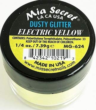 Mia SecretDusty Glitter Collection - .25 oz (Electric Yellow)
