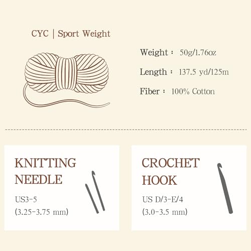 Image of Katech 1OO% Cotton Yarn for Crocheting & Knitting-Baby Cotton Yarn (B)