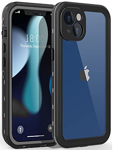 Dewfoam for iPhone 13 Mini Case Waterproof Shockproof Dustproof Full-Body Sturdy with Camera Lens Protector and Built-in Screen Protector Underwater Full Sealed Cover Protective for iPhone 13 Mini