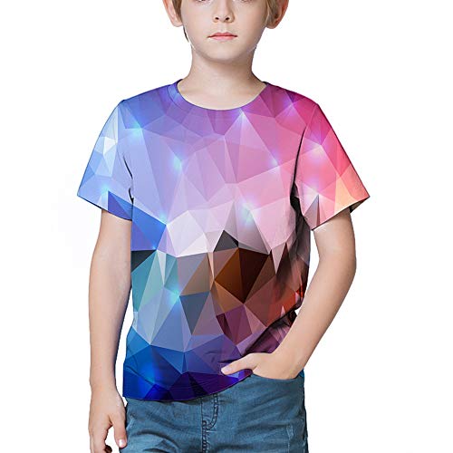 Image of LAIDIPAS Boys Girls 3D Graphic T-Shirt Short Sleeve Tops Tees 6-16 Years | Kids Crewneck Shirts, Vibrant Color, Lightweight and Quick Dry, Trendy Outfits for School, Parties, vacation and Daily Wear