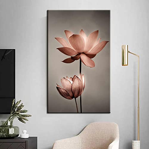 Fleurs de lotus en fleurs toile imprimee ideale pour la deco de la chambre