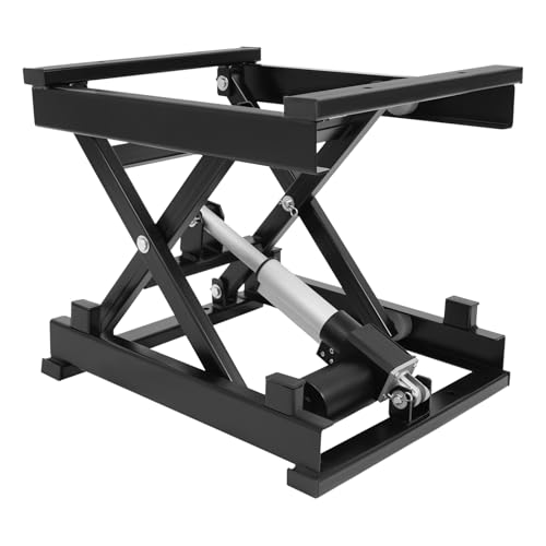 Image of YIYIONCE Electric Scissor Lift Table 130Lbs Capacity Hydraulic Lift Table Heavy Duty Scissor Lift with 7.17-16.14in Adjustable Height & Remote 24V Lifting Platform Electric Lifts for Material Handling