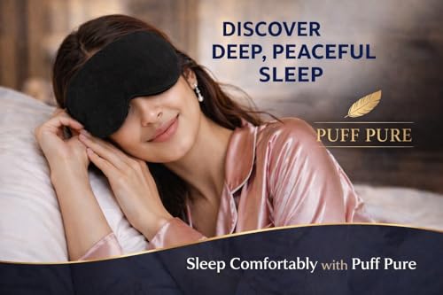 Image of Travelling Sleep Mask Light Blocking Sleeping Eye Mask With Elastic Strap For Deep Sleep, Travel, Meditation, Nap, Airplane And Office Rest Use Blind Fold For Comfortable Sleeping [Brown] (Pack Of 2)