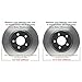 Detroit Axle - Brake Kit for Infiniti G35 M35 M45 EX35 G25 G37 QX50 Q40 350Z 370Z Replacement Drilled Slotted Disc Brake Rotors Ceramic Brakes Pads: Front 12.60'' & Rear 12.13'' Rotors