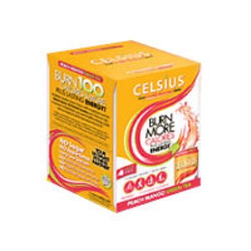 Celsius Green Tea, Peach Mango, 2 pk