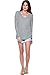Alexander + David Women's Long Sleeve Dolman Knit Batwing Long Sleeve Blouse. Lightweight, Thin, Loose Pullover Top (Grey, Large)