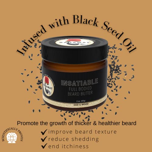 Bahawat Beard Butter For Men Leave-In Conditioner - Oud & Sandalwood - Strengthen, Soften & Moisturize – Made In Usa With 11 Organic, Natural Ingredients | The Best Beard Butter - 2 Oz. #TOP7