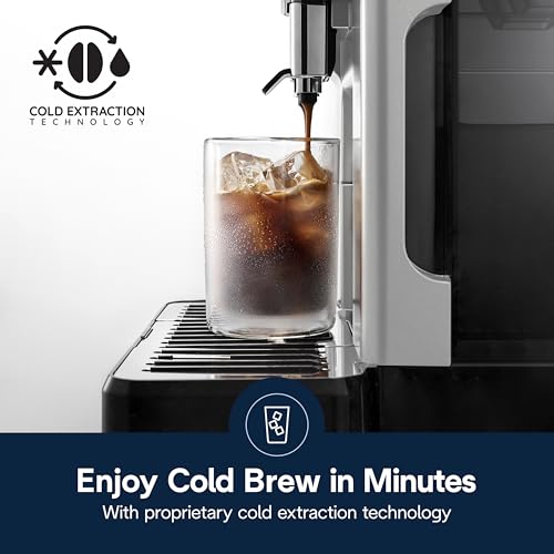 Image of De'Longhi Eletta Explore Cold Brew Espresso Coffee Machine, Automatic Hot and Cold Milk Frother for 50+ One-Touch Recipes, Built-in Grinder, ECAM45086S