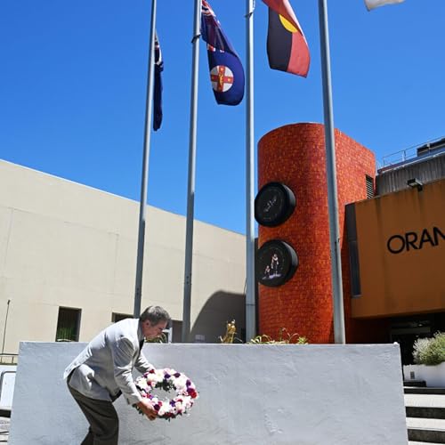 Orange City Council flags at half mast, to mark the devastating Bondi terror attack
