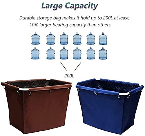 Panier à linge à roulettes pour hôtel en acier inoxydable durable