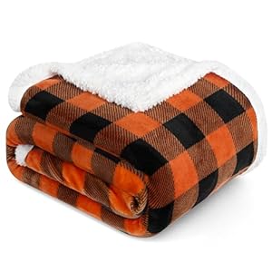 PAVILIA Black Orange Buffalo Plaid ...