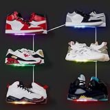 OAPRIRE LED Acrylic Floating Shoe Display 6-Pack | Remote & App Control, 60,000+ RGB Colors, 213 Modes, Music Sync Color Changing, USB Powered, Perfect for Shoe Sizes 6-13