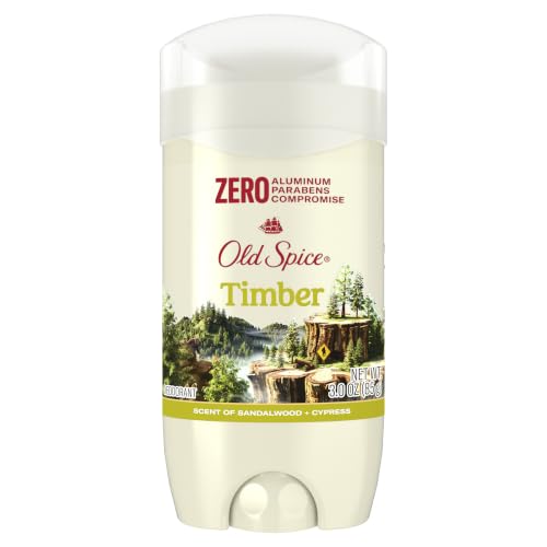 Image of Old Spice Aluminum Free Deodorant for Men, 24 /7 Lasting Freshness & Long Lasting Scent, 24 /7 Sweat & Odor Protection, Timber with Sandalwood Scent, 3.0 oz