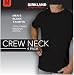Kirkland Men's Crew Neck Black T-shirts (Size: Large /Pack of 4)