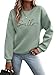 Minetom Pullover Damen Herbst Winter Sweatshirt Rundhals Langarm Pulli Frauen Oberteil Sweatshirts ohne Kapuze B Grün M